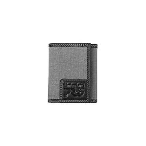Timberland Pro Canvas Leather Trifold Wallet with Zippered Pocket Portefeuille &agrave; Trois Volets en Cuir RFID avec Poche zipp&eacute;e pour Homme, Charbon, Taille Unique