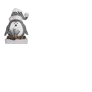 SHATCHI Pingouin de No&euml;l en Mousse paillet&eacute;e pour fen&ecirc;tre, Mur, Porte, Maison, d&eacute;coration de No&euml;l, 42 cm/32 cm/20 cm, 32 cm