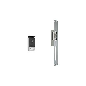 Philips 531006 Platine de Rue supplémentaire Gris & EXTEL 90301.4 Ouvre-Porte électrique avec Fonction mémoire Long (25 cm), Gris
