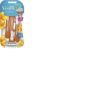 Gillette Venus Venus Riviera Lot de 3 rasoirs jetables pour femme