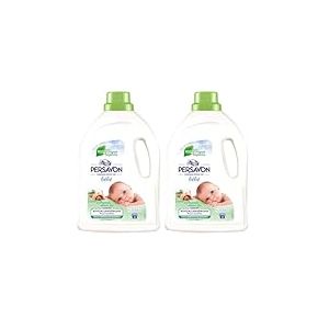 Persavon - Lessive B&eacute;b&eacute;, &agrave; l'Extrait d'Amande Douce BIO, Hypoallerg&eacute;nique, Peaux Sensibles, Sans Colorant, 33 Lavages - 1500 ml (Lot de 2)