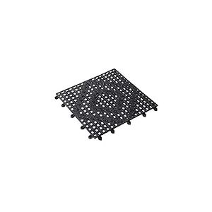 Bar Lux Lot de 10 tapis de bar carrés emboîtables Noir 30,5 x 30,5 cm Restaurantware