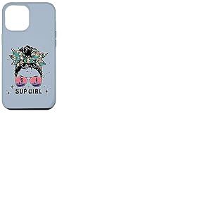 Chien-SUP-GIRL Stand Up Paddle board paddleboarding Supboard Coque pour iPhone 12 Pro Max