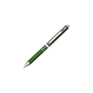 Osama, Quadra - Stylo Bille 0,8 mm Pointe Fine + Porte Mine 0,5 mm, à Déclic en Caoutchouc - Stylo Couleur avec Encre Noire, Bleue et Rouge, Idéal pour Papeterie, Fourniture Scolaire et Bureau, Vert
