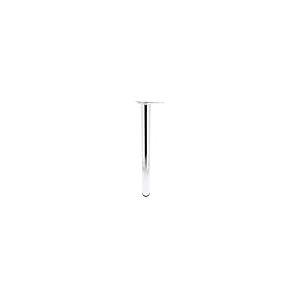 GTV Pied de Meuble A6 - Rond - Diam&egrave;tre : 60 mm - Hauteur : 870 mm - en Acier bross&eacute; - Hauteur : 30 mm - Pied en m&eacute;tal Stable pour Table, Console ou &icirc;lot de Cuisine