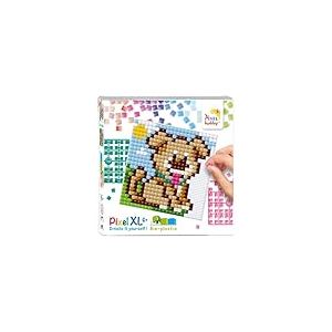 Pixel P41041 - Plaque Pixel XL Chiot, kit Plaque de Base Flexible, pour Enfants à créer soi-même, système d'assemblage très Facile, sans Repassage ni Collage, tesselles en bioplastique