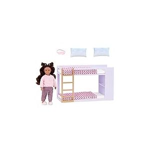Lori Dolls - Tania's Bunk Bed Set - Mini Doll & Toy Bunk Bed - 6-inch Doll & Bedroom Furniture - Dollhouse Accessories - Play Set for Kids - 3 Years +