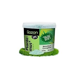 PLANTEMUS Engrais Gazon NPK (12-11-18) Automne/Hiver - Pelouse Vert, Dense et Durable, Fertilisant Granulé en Perles Ultrasolubles, 1.8 KG 60 m²