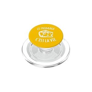 Le Fromage C'est La Vie | Lait Raclette Brie Gruy&egrave;re Cadeau PopSockets PopGrip pour MagSafe