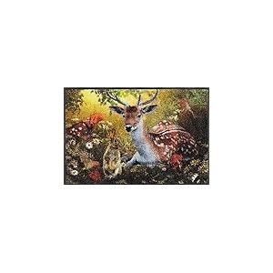 wash+dry Tapis de Sol, Forest Whisper 50x75cm, intérieur et extérieur, Lavable