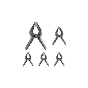 kwb Pince &agrave; ressort 100 mm, largeur de serrage 40 mm, force de ressort &eacute;lev&eacute;e pour les travaux de collage et d'encollage, pince &agrave; ressort pour agrafer et maintenir (Lot de 5)