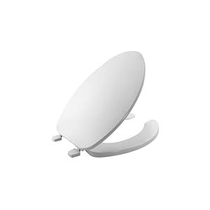Bemis 175000 Economy Lunette WC allongée en plastique avec couvercle Blanc