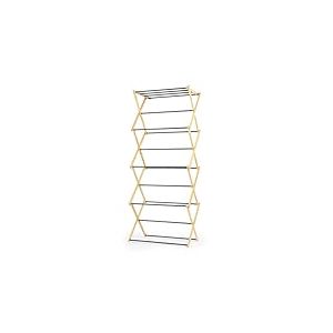 Beldray Étendoir à Linge Pliable à 4 étages – Cadre en Bambou Solide, Barres en Acier Robuste, Charge maximale 15 kg, léger, Rangement Compact, 8 m d'espace de séchage, Design Concertina Pliable