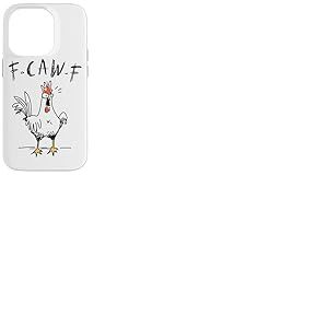 F-caw-f Poulet Rigolo Costume De Carnaval Poulet Coque pour iPhone 14 Pro