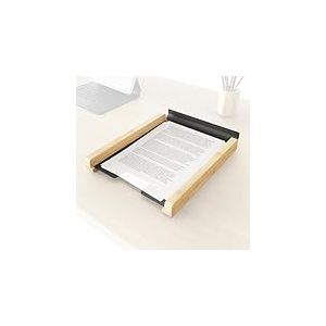 Corbeille &agrave; courrier, Organiseur de Bureau, sans Plastique, fabriqu&eacute; en m&eacute;tal Robuste et en Bambou &ndash; la Corbeille &agrave; courrier Peut contenir des Feuilles A4 &ndash; empilable, Noir &ndash; KD Essentials