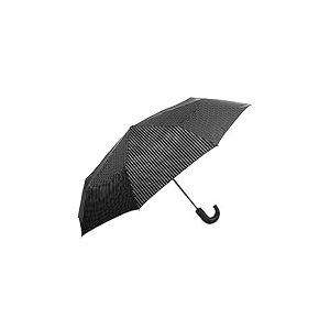 Fulton Fulton Chelsea 2 City Stripe Parapluie Unisexe pour Adulte Noir/Acier, Rayures City Noir/imprim&eacute; Acier, Taille Unique, Parapluie b&acirc;ton
