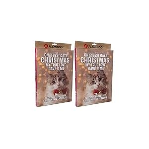 Calendrier de l’Avent Chat – Chick’n Snack – sans Gluten – sans sucres ajoutés – 24 friandises XXL – Flamingo (Lot de 2)