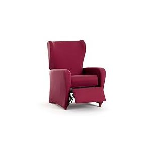 EYSA Housse de canapé bi-élastique pour Fauteuil Relax Couleur Bordeaux Design Harlem