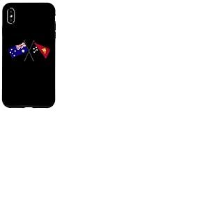 Drapeau Australien Papouasie-Nouvelle-Guin&eacute;e crois&eacute; Drapeau Australien PNG Coque pour iPhone XS Max
