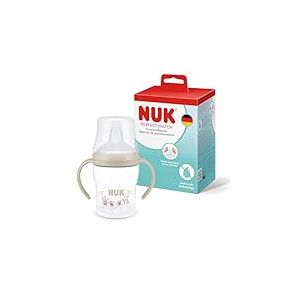 NUK Perfect Match Tasse d&rsquo;apprentissage | 6+ mois | 150 ml | Tasse anti-fuite pour b&eacute;b&eacute;s | Poign&eacute;es antid&eacute;rapantes | Singe | Lot de 1