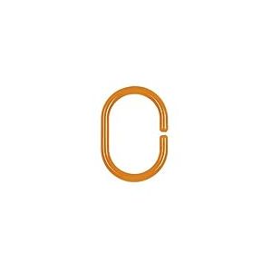 Spirella Lot de 12 Anneaux pour Rideaux de Douche C-Minor Orange Clair