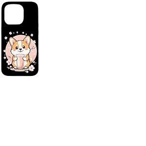 Mignon dessin animé Corgi Coque pour iPhone 15 Pro