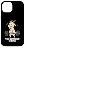 La Lutte des gymrats de soulevé de Terre de chèvre est Un véritable Levage Hommes Femmes Coque pour iPhone 14
