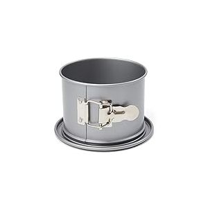 patisse 03524 Moule à Manqué Rond Bord Haut à Charnière Fond Amovible, Acier Revêtu, Silver Top, Ø12 x 9,5 cm, Argenté