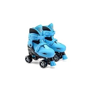 Xootz Patins à roulettes réglables pour Enfants - pour débutants - Bleu/Noir