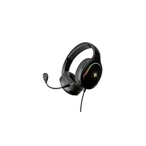 Nova Gaming – Borealis – Casque Gaming Filaire avec Micro Amovible – Jeux de lumière RGB – Accessoire Gamer léger et Confortable – Compatible Multi Plateforme (PC, PS4-5 et Switch) – Noir