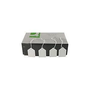 Q-Connect KF01621 Lot de 1000 étiquettes américaines avec ficelle Blanc 57 x 38 mm