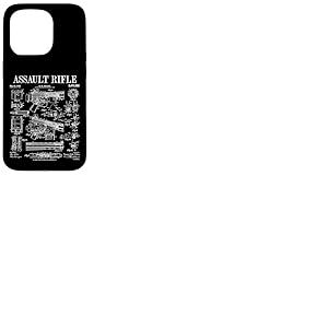 Fusil d'assaut vintage pistolet militaire arme à feu brevet Coque pour iPhone 15 Pro