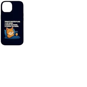Plan Directeur d'aujourd'Hui Lay Drain Charge Phone Cat Meme Coque pour iPhone 14