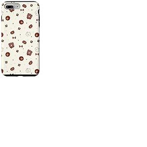 Nœuds Marron Mignons Ours et tomates Kawaii Fleur Coque pour iPhone 7 Plus/8 Plus