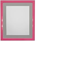 FRAMES BY POST Cadre Photo Rose avec Passe-Partout Gris foncé 14 x 11 cm 25 x 20 cm
