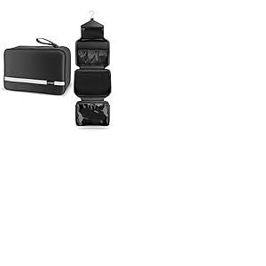 Carttiya Trousse de Toilette-Trousse de Toilette Voyage pour Homme et Femmes, Sac de Toilette Voyage Imperm&eacute;able et Suspendu, Noir