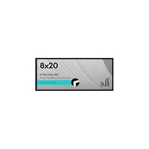 Americanflat Streamline Collection Cadre photo de 20,3 x 50,8 cm avec plexiglas poli – Cadre photo à bordure fine pour affichage mural – Matériel de suspension inclus – Noir