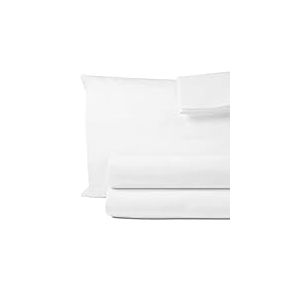 Decfair Parure de lit 4 pièces 100% Coton égyptien pour très Grand lit, 1000 Fils au Pouce carré, Doux et Lisse, Poche Profonde de 40,6 cm, Armure Satin à Fibres Extra Longues, Blanc