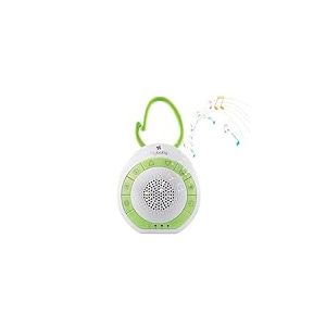 MyBaby SoundSpa Machine à Sons Portable avec berceuse pour Bébé | Appareil d’Aide au Sommeil, Veilleuse Apaisante | Volume Réglable | Crochet pour Poussette, Sac, Siège Auto, Léger et Compact