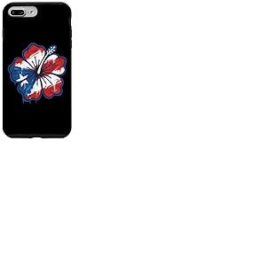 Hibiscus Porto Rico Drapeau Boricua Coque pour iPhone 7 Plus/8 Plus