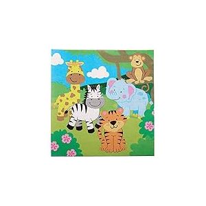 Baker Ross Serviette Table Enfant motif Animaux de la Jungle - Lot de 20, Decoration Anniversaire Enfant (FX103), Serviettes en Papier, Multicolore