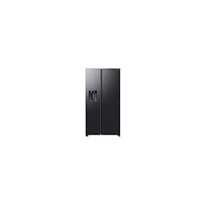 Samsung RS80F66KBFEF Réfrigérateur-Congélateur Américain Side-by-Side, Réfrigérateur AI avec Compartiment Congélateur, 178 cm, 634 l, Acier Noir