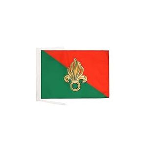 AZ FLAG - Drapeau France L&eacute;gion &eacute;trang&egrave;re - 45x30 cm - Pavillon Arm&eacute;e Fran&ccedil;aise 100% Polyester Avec Deux Cordelettes - 20g