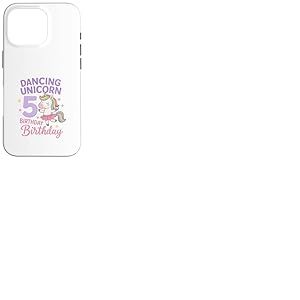 Licorne dansante Magique 5&egrave;me Anniversaire Coque pour iPhone 16 Pro