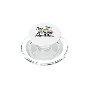 W4Mx Retro Stay Wild Roam Free The Buffalo Charge The Storm PopSockets PopGrip pour MagSafe