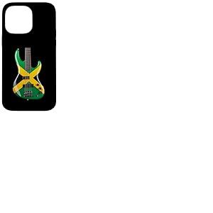 Drapeau Jamaïque Guitare Basse Rétro Drapeau Jamaïque Coque pour iPhone 14 Pro Max