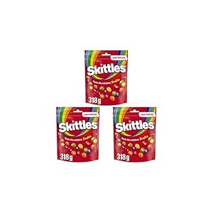 SKITTLES - Bonbons au go&ucirc;t Fruits - Sachet de 318g (Lot de 3)