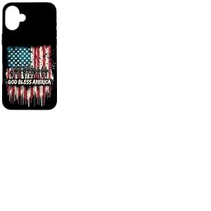 Drapeau américain « God Bless America » 4 juillet patriotique Coque pour iPhone 16 Plus