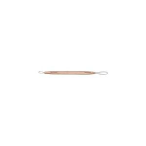 Tweezerman Extracteur de points noirs (nettoyeur de pores à deux boucles, pour imperfections de la peau, poignée ergonomique, acier inoxydable), Or Rose