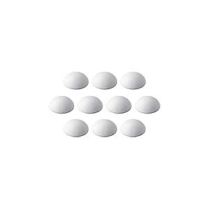 Metafranc 431806 Lot de 10 butoirs de porte autocollants Blanc &Oslash; 30 mm